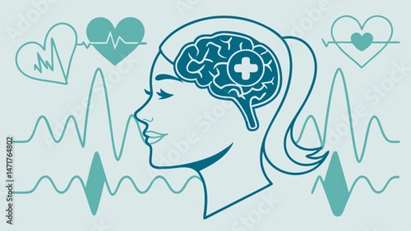 Obraz  AI Brain Technology Concept Vector Illustration