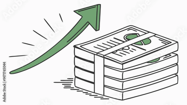 Obraz Data Center Growth and Server Storage Analysis – Vector Illustration