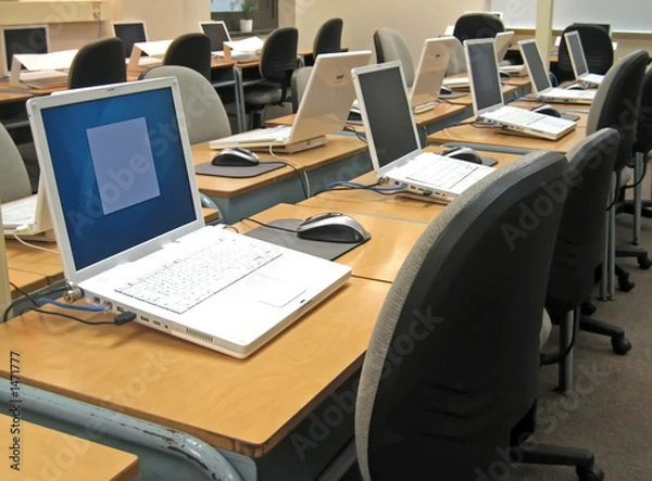 Fototapeta school computer lab 3