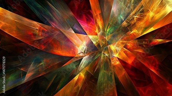 Fototapeta Vibrant abstract colorful background pattern with gradient light shapes motion texture design waves lines curves new beautiful stock image illustration AI