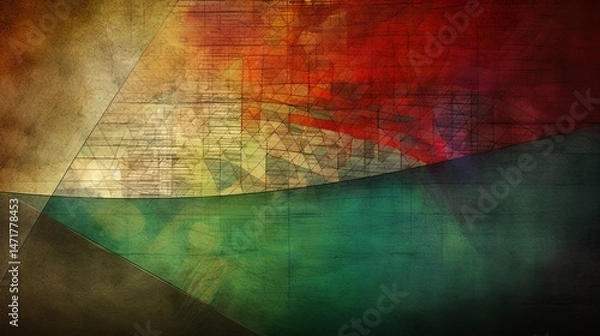 Obraz Vibrant abstract colorful background pattern with gradient light shapes motion texture design waves lines curves new beautiful stock image illustration AI