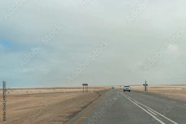 Obraz Road C34 in the north of Swakopmund, Namibia
