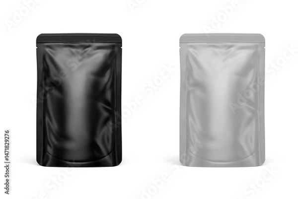 Fototapeta Stand Up Pouch Mockup 3D Rendering Isolated on White Background