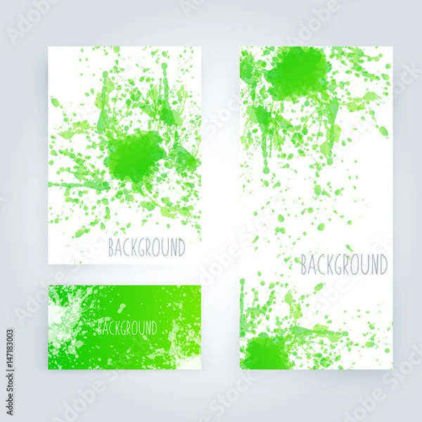 Fototapeta Vector abstract background with big splash and place for your text. Grunge Vector Illustration. Splatter template. Paint set for design use