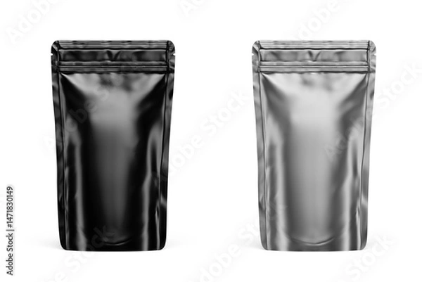 Fototapeta Stand Up Pouch Mockup 3D Rendering Isolated on White Background