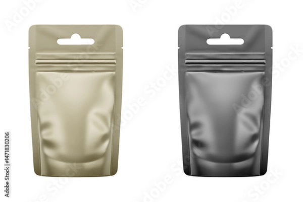 Fototapeta Stand Up Pouch Mockup 3D Rendering Isolated on White Background