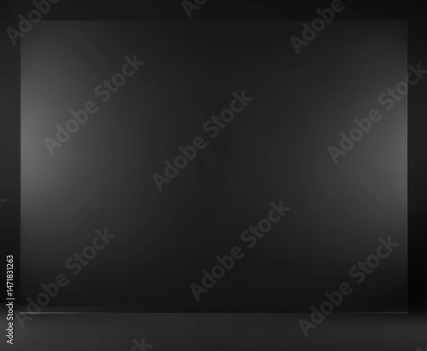 Fototapeta Sleek black paper backdrop with a soft sheen  Elegant, smooth finish ,  surface, black paper