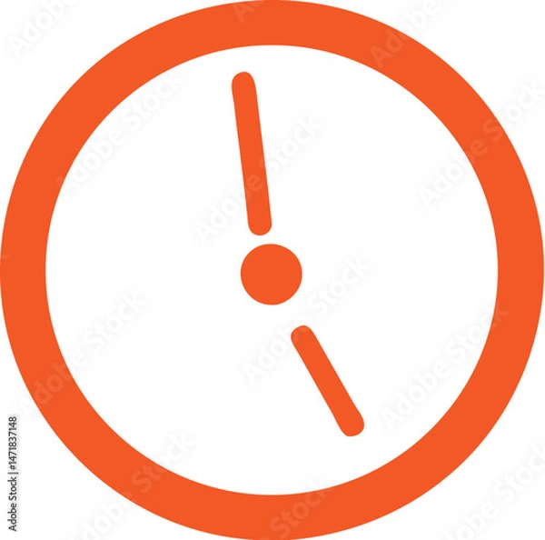 Obraz Clock icon for web and mobile. Adobe Illustrator Artwork.