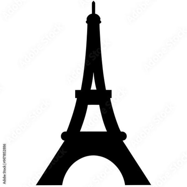 Obraz eiffel tower vector illustration