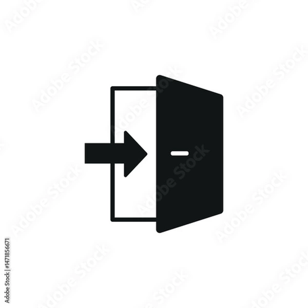 Obraz Emergency Exit icon. Simple Emergency Exit icon for social media, app and web design. Vector illustration.