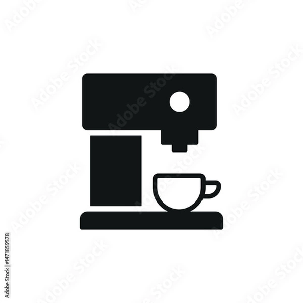 Obraz Coffee machine icon. Simple coffee machine icon for social media, app and web design. Vector illustration.