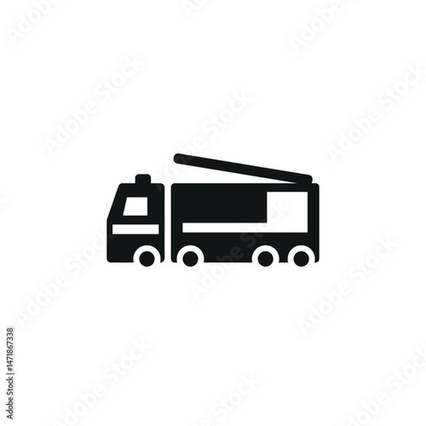 Obraz Fire truck icon. Simple fire truck icon for social media, app and web design. Vector illustration.