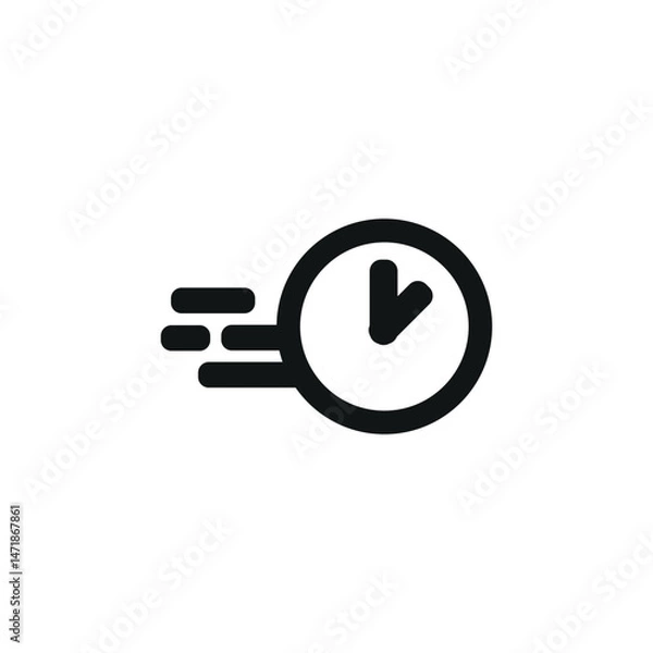 Obraz Fast time icon. Simple fast time icon for social media, app and web design. Vector illustration.