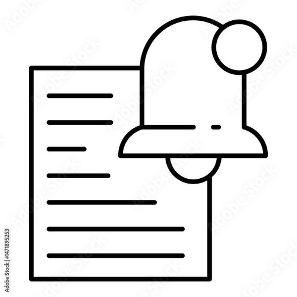 Obraz Reminder line icon