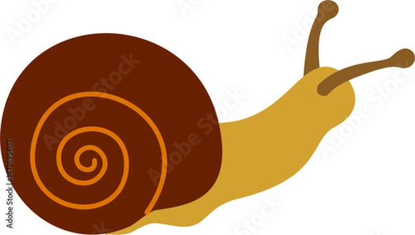 Obraz snail cartoon doodle 