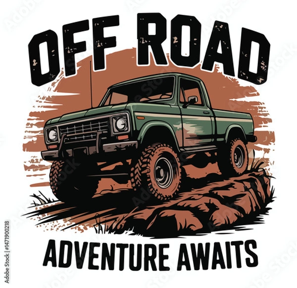 Obraz Off Road T Shirt Design