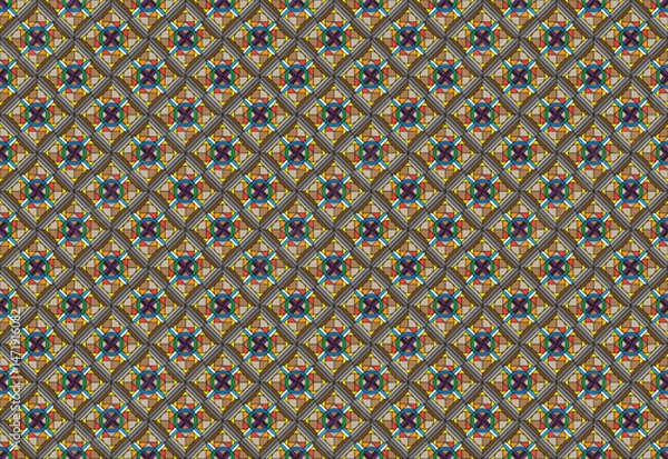 Obraz Tribal aztec print template for fabric and paper. Seamless pattern in boho chic style. Abstract background with ethnic ornament. Aztec pattern. Summer fashion.