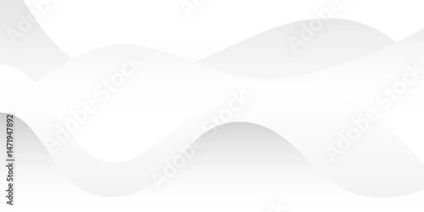 Obraz Elegant Abstract White Background with Golden Curved Lines and Subtle Wave Patterns