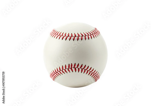 Obraz Baseball Ball Image Closeup View on Transparent background