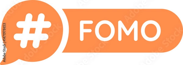 Obraz hashtag FOMO