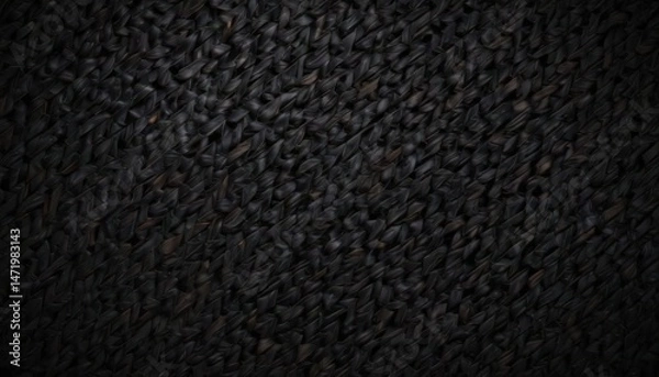 Obraz Dark abstract background, interwoven carbon fiber texture ,  futuristic,  abstract art,  illustration