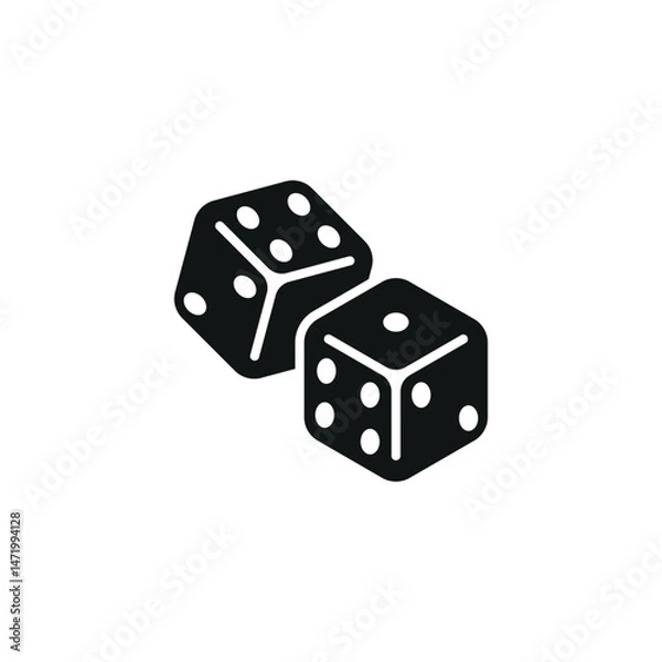 Fototapeta Dice icon. Simple dice icon for social media, app and web design. Vector illustration.