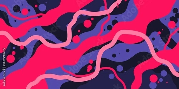 Fototapeta Multicolored Fluid Swirl liquid flow and shape background