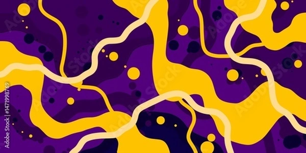 Fototapeta Multicolored Fluid Swirl liquid flow and shape background