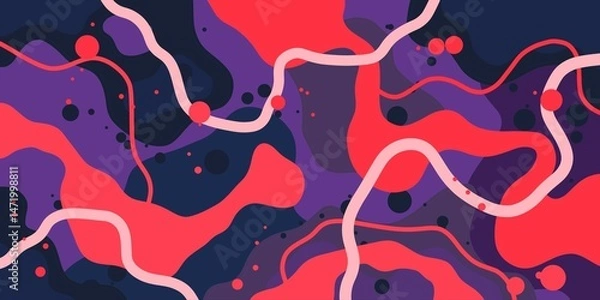 Fototapeta Multicolored Fluid Swirl liquid flow and shape background