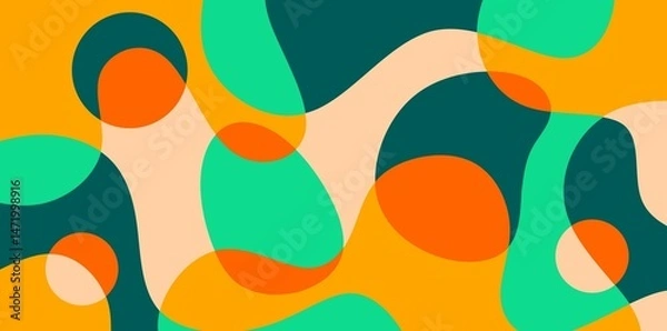 Fototapeta abstract multicolor shapes background illustration