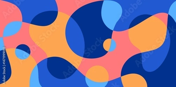 Fototapeta abstract multicolor shapes background illustration