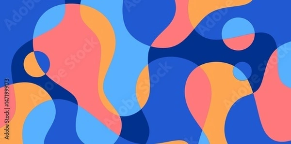 Fototapeta abstract multicolor shapes background illustration