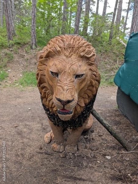 Obraz Löwe, 3D Ziel, Bogenschießen