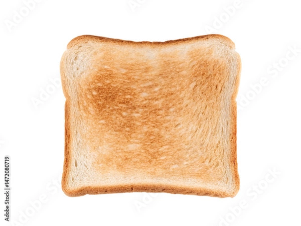 Fototapeta a sliced bread, loaf of bread, toast, golden brown, crisp, soft, fluffy, delicious, appetizing, close-up, isolated on white background
