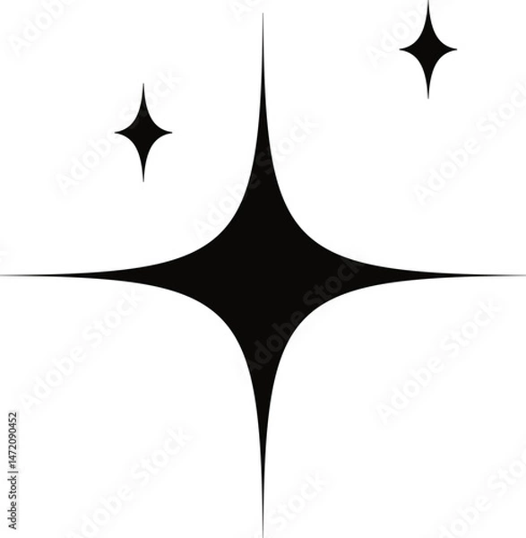 Obraz Star sparkle hand drawing simple element illustration
