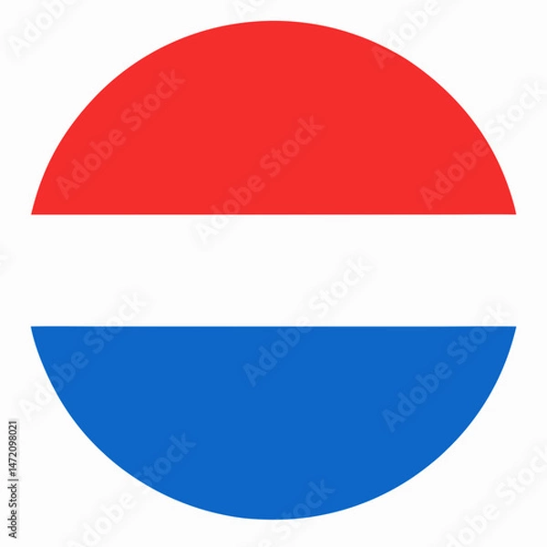 Fototapeta Circle Flag of the Netherlands