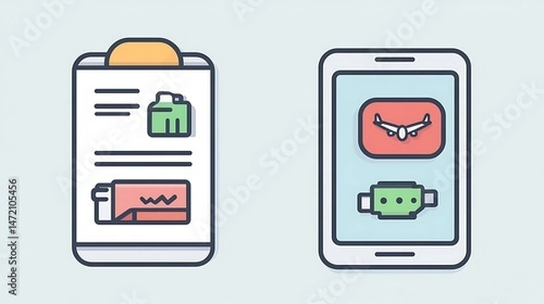 Obraz Travel booking app checklist.