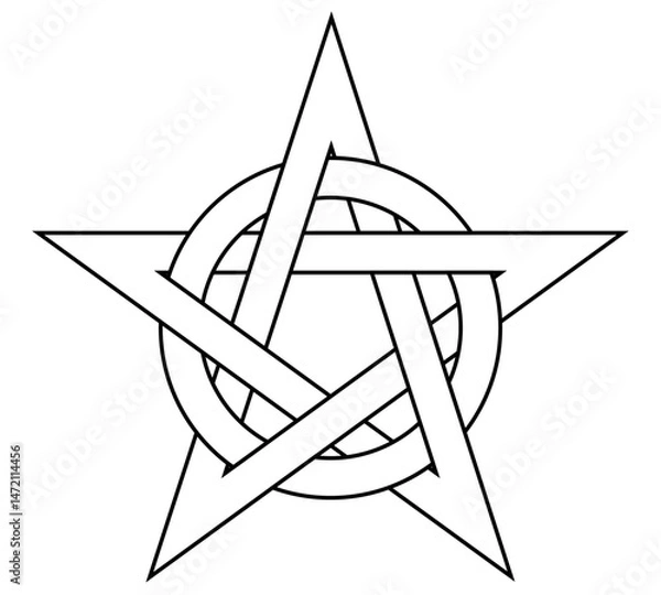 Fototapeta pentagram symbol vector for logo background icon web wallpaper	