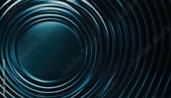 Fototapeta Dark Blue Concentric Circles Abstract Background