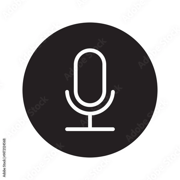 Fototapeta microphone icon, sound icon symbol, record web icon