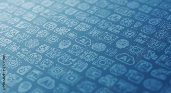 Obraz Artificial intelligence concept symbol wallpaper.