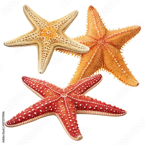 Fototapeta starfishes-isolated-on-transparent-background