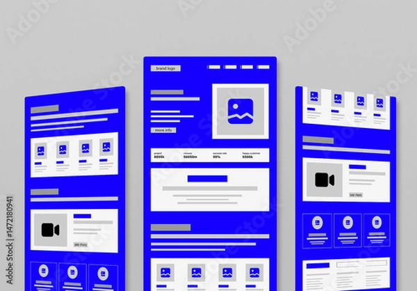 Obraz Modern Wireframe Template