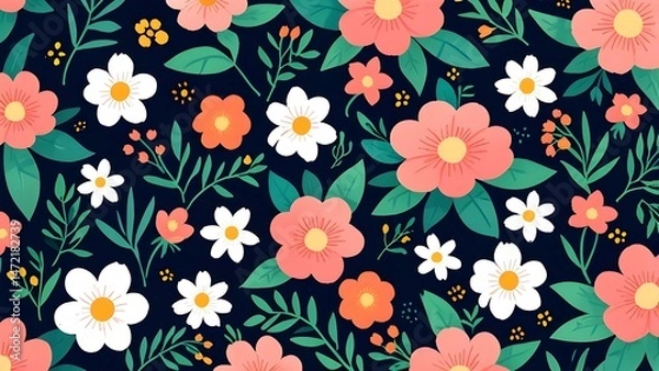Obraz seamless floral pattern for wallpaper.
