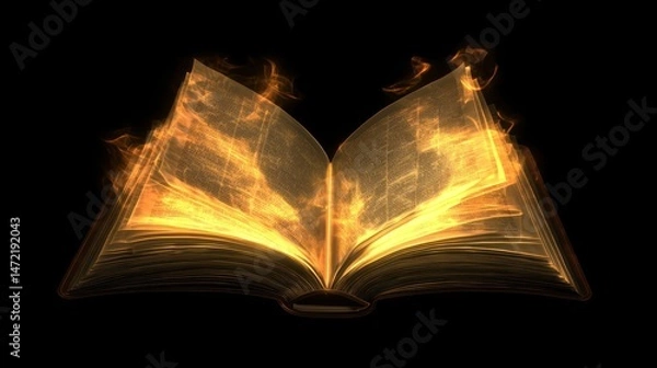 Fototapeta Animated icon of an open book flipping pages