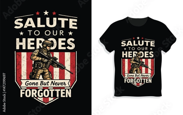 Obraz T-Shirt MockapVeteran's Memorial Day US Army American TShirt Design