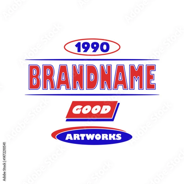 Obraz Streetwear typography quotes design for clothing, vector format