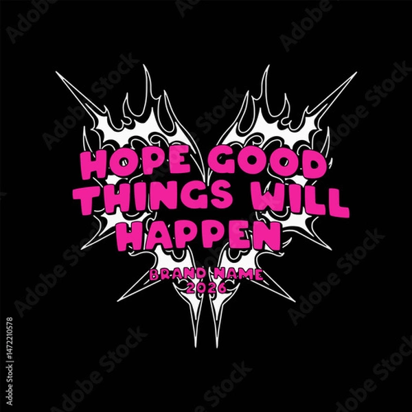Obraz Streetwear typography quotes design for clothing, vector format