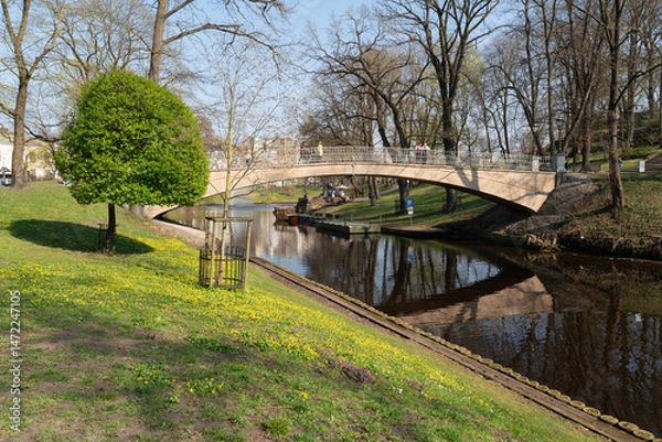 Obraz Bastion Hill city park (Bastejkalns Park) in Riga, Latvia	