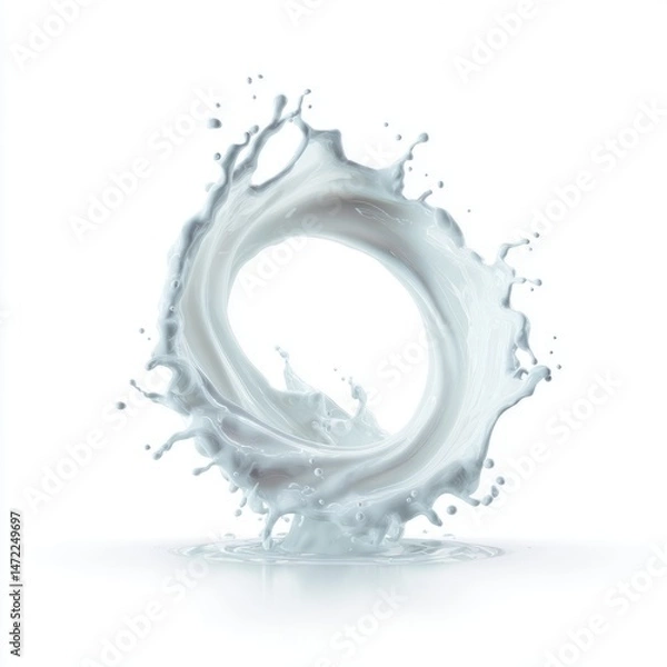 Fototapeta Dynamic water splash liquid art isolated environment high-impact imagery